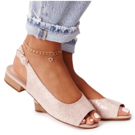 Mocka Sandaler med hög klack Sergio Leone SK807 Rosa