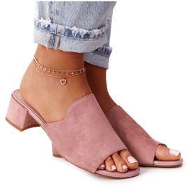 Mocka Tofflor På Klack Sergio Leone KL313 Rosa