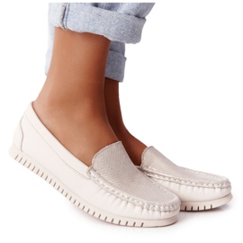 S.Barski Damskor i skinn S. Barski 97630 Ecru