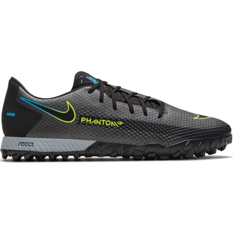 Nike React Phantom Gt Pro Tf M CK8468 090 fotbollsskor mångfärgad grå