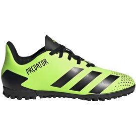 Adidas Predator 20.4 Tf Jr EH3041 fotbollsskor svart grön