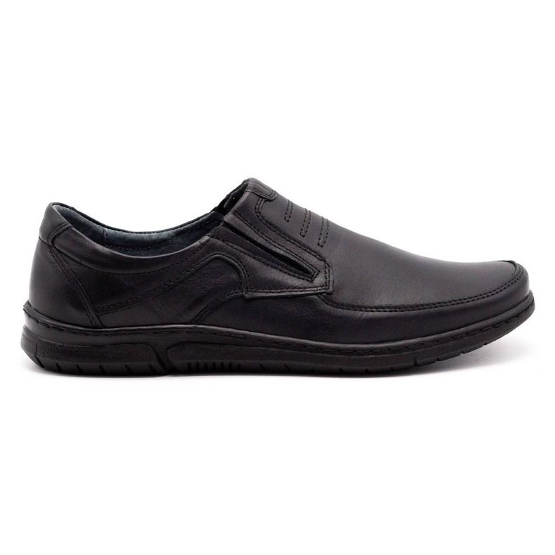 Olivier Slip-on-skor för män 7053 svart