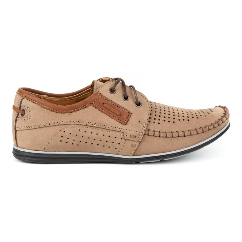Olivier Loafers för män i läder 4228 beige