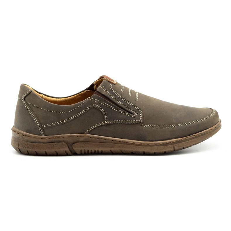 Olivier Slip-on-skor för män 7053 brun