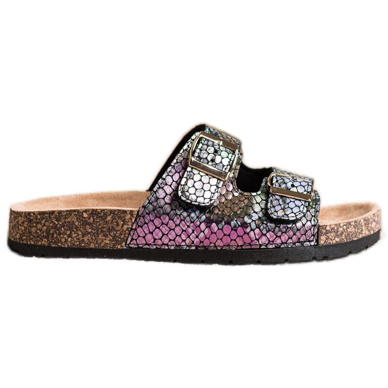 SHELOVET Tofflor med Holo -effekt svart