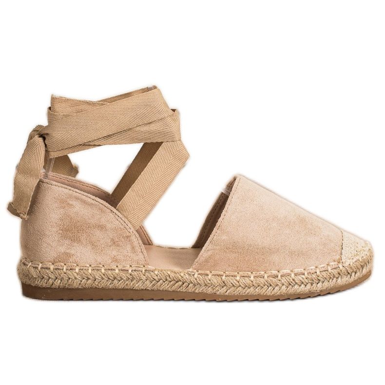 SHELOVET Moderiktigt knutna Espadrilles beige