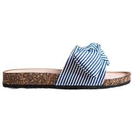 Vinceza randiga sandaler vit blå