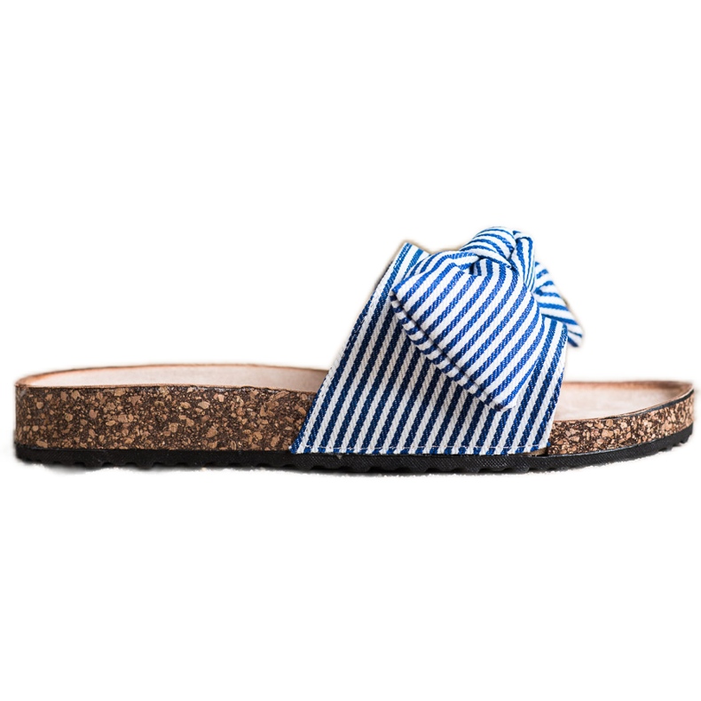 Vinceza randiga sandaler vit blå