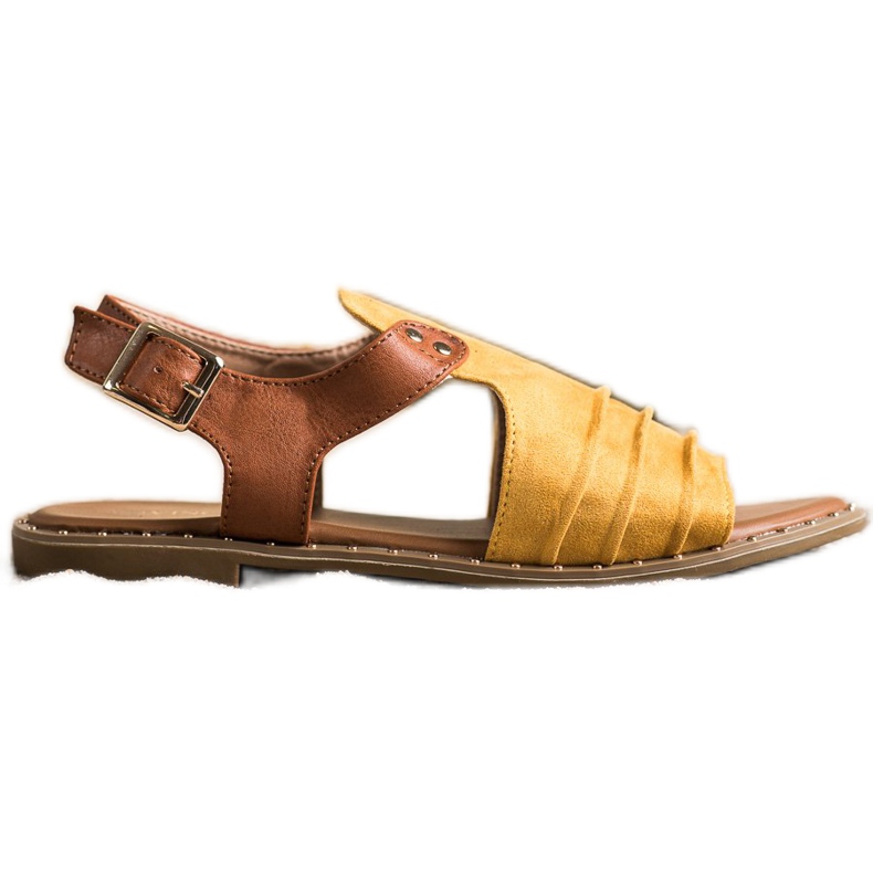 Stängda VINCEZA sandaler brun gul