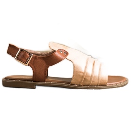 Stängda VINCEZA sandaler beige brun