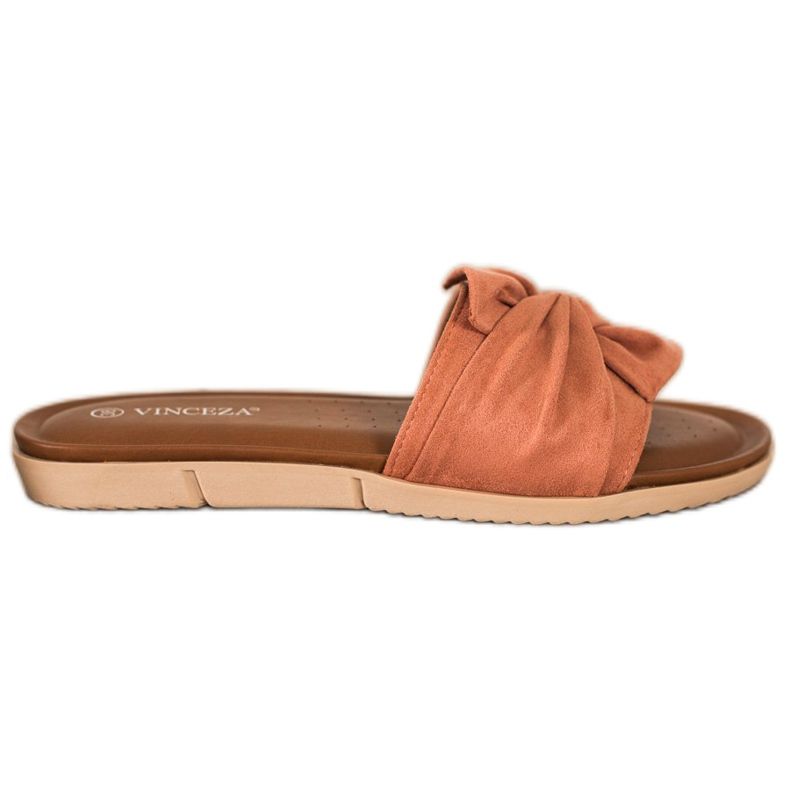 Tofflor i mocka i VINCEZA orange