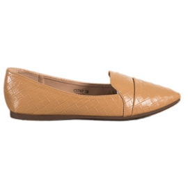 Seastar Moderiktiga ballerinor med ekoläder brun
