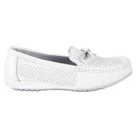 Goodin Läderskor med rosett vit