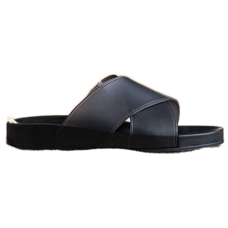 SHELOVET Moderiktiga tofflor i gummi svart