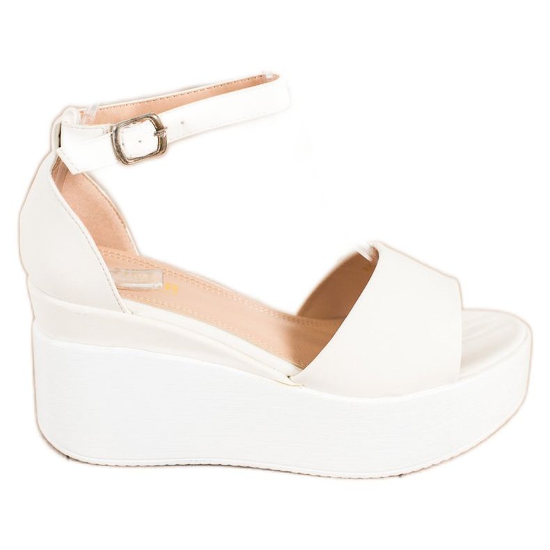 Comer Lätta sandaler på plattformen vit