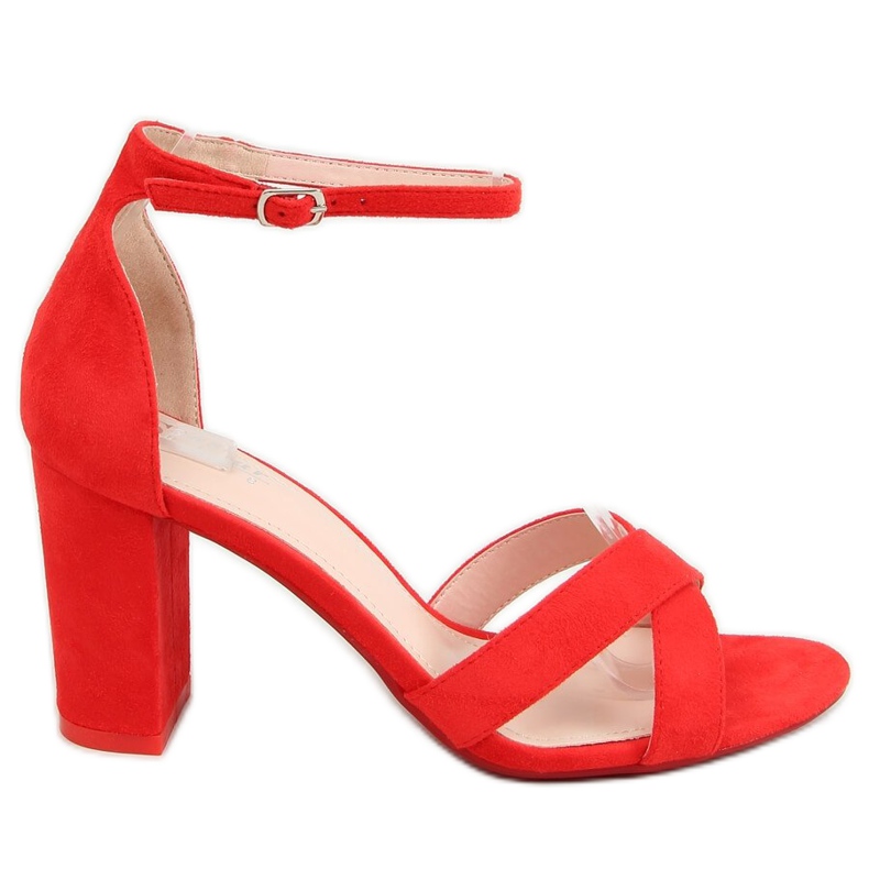Röda högklackade sandaler NF-63P Röd