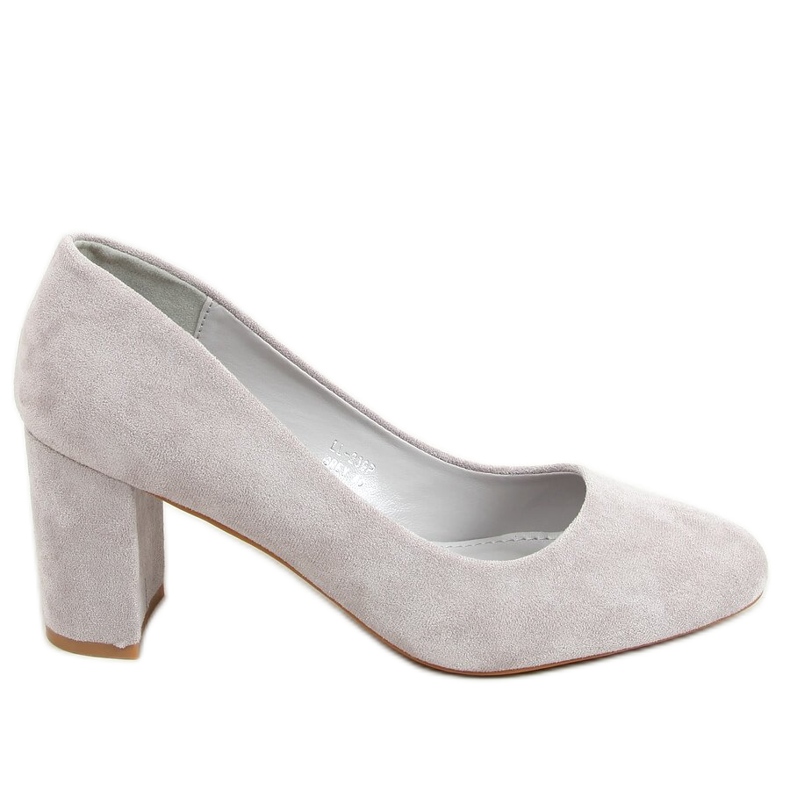 Grå runda tåpumpar LL-239P Grå