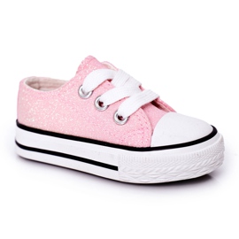 Barn Rosa Glitter Sneakers Bling-Bling