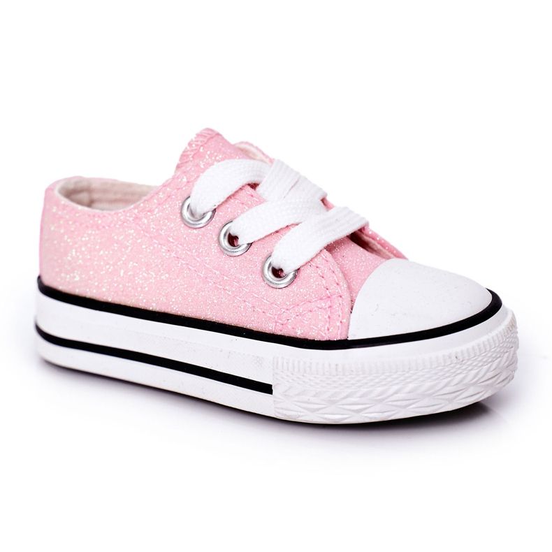 Barn Rosa Glitter Sneakers Bling-Bling