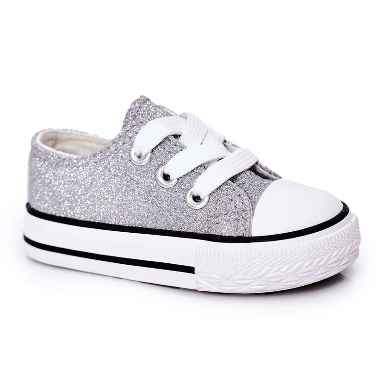 Barn Silver Glitter Sneakers Bling-Bling silver-