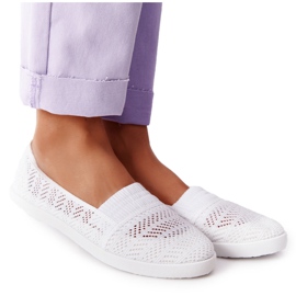 Openwork Slip-On White Chillout Sneakers vit