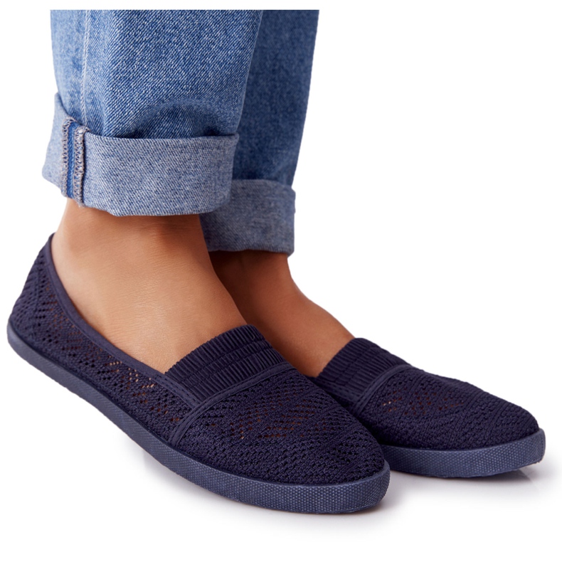 Openwork Slip-On Sneakers Marinblå Chillout
