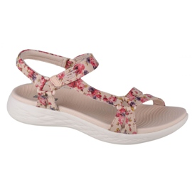 Skechers On The Go 600 Fleur W 140018-NTMT Sandaler beige röd purpur rosa