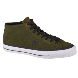 Converse One Star Pro Suede Mid M 153474C skor svart grön