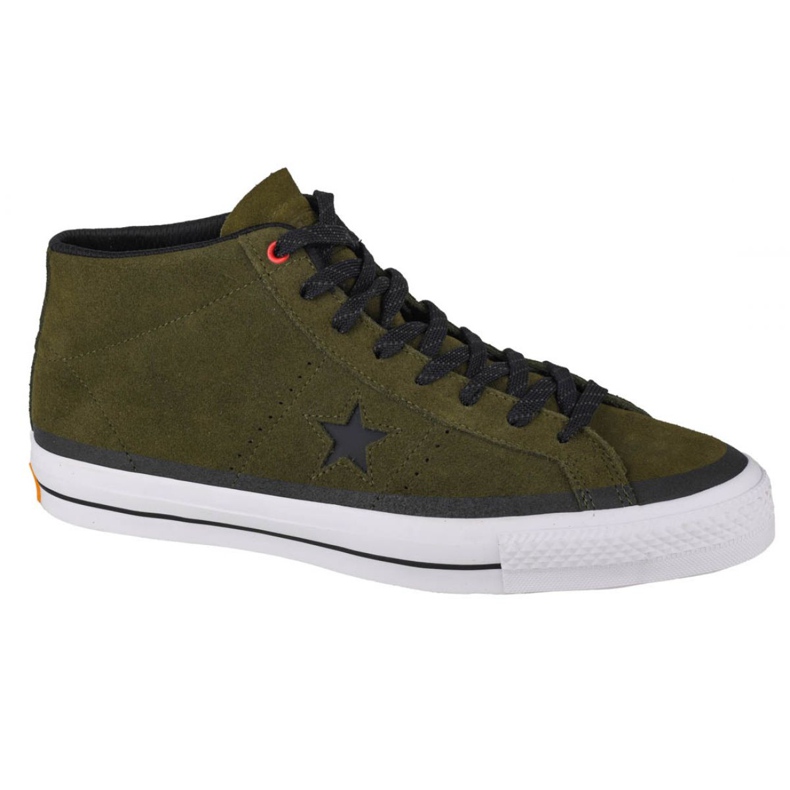Converse One Star Pro Suede Mid M 153474C skor svart grön