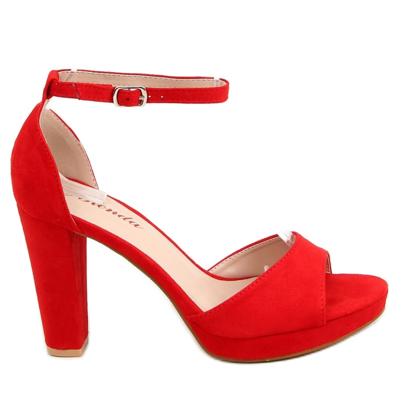 Röda S-850 röda plattformssandaler