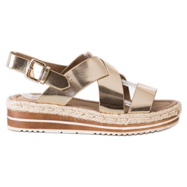 Corina Golden Espadrilles sandaler gyllene