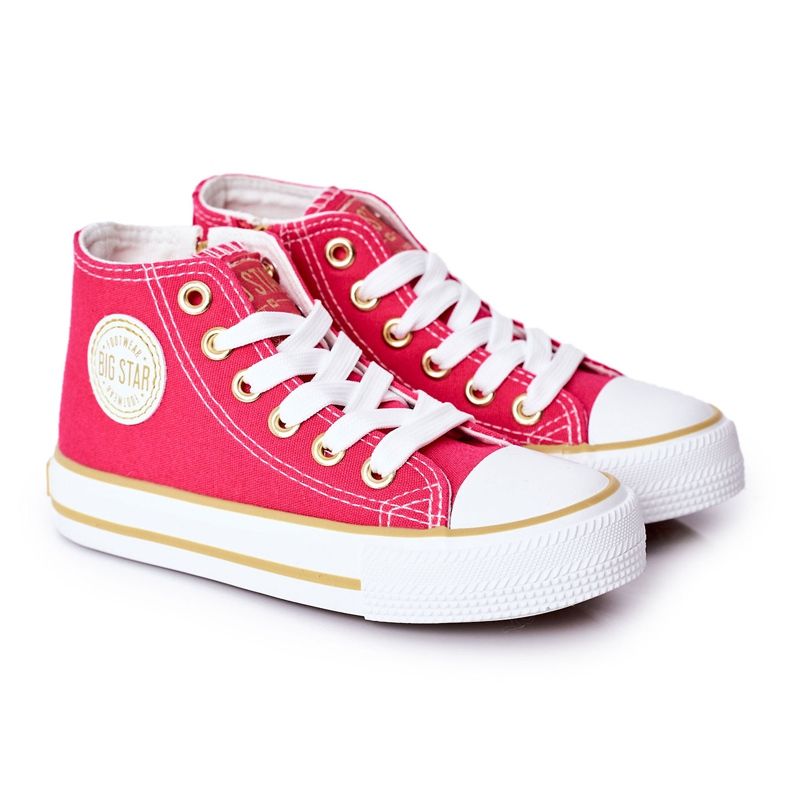 Barnhöga sneakers med dragkedja Big Star HH374137 Rosa
