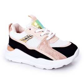 Barnsportskor Sneakers Svart-Rosa Speltid vit
