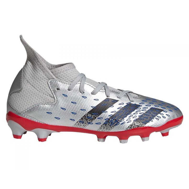 Adidas Predator Freak.3 Mg Jr FY7625 fotbollsskor grå silver-