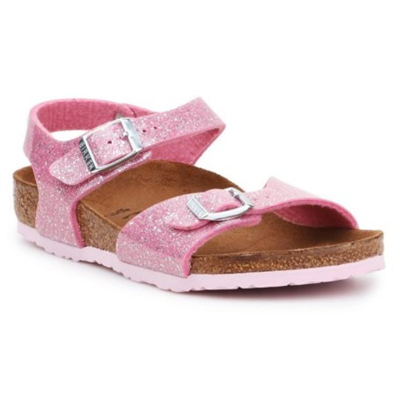 Birkenstock Rio Plain Jr 1018991 sandaler svart rosa
