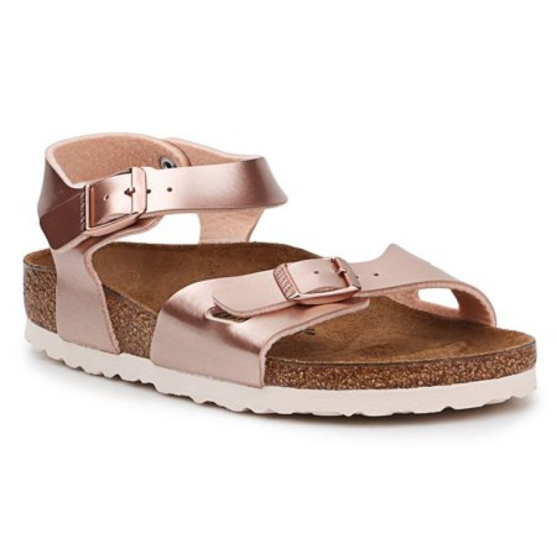 Birkenstock Rio Kids Bf ELectric Metallic Copper 1012520 sandaler svart rosa