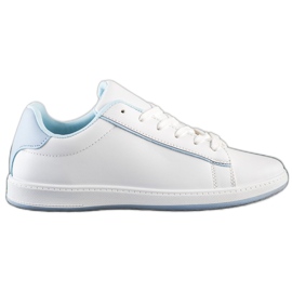 SHELOVET Lågt sneakers med ekoläder vit