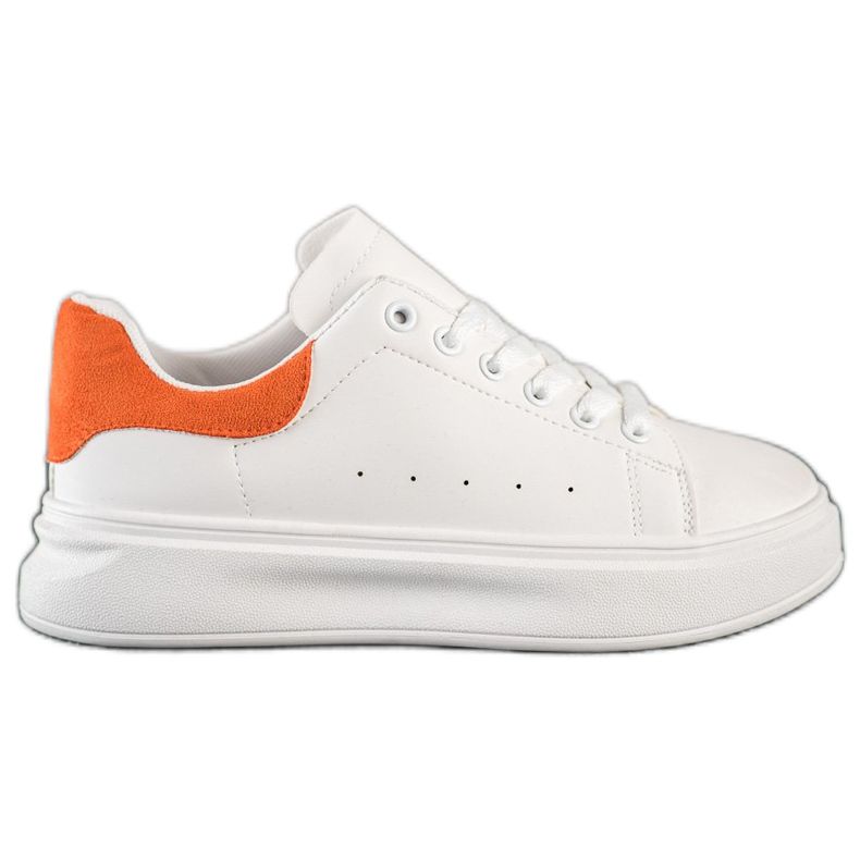 SHELOVET Vita sneakers på plattformen