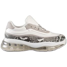 SHELOVET Sneakers På En Genomskinlig Plattform vit mångfärgad