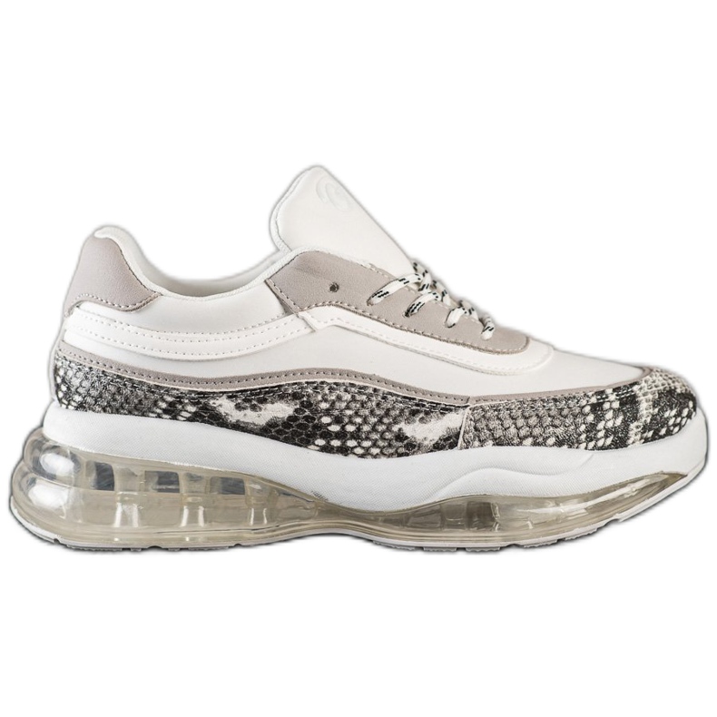 SHELOVET Sneakers På En Genomskinlig Plattform vit mångfärgad