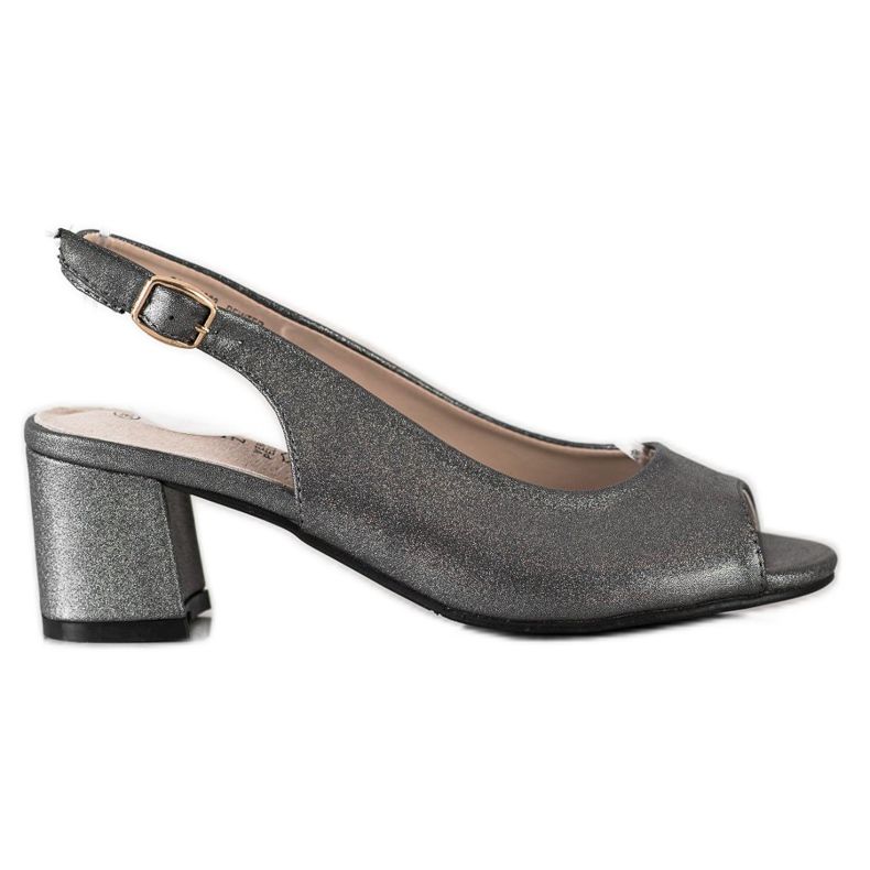 Goodin Glittrande sandaler i grafit silver-