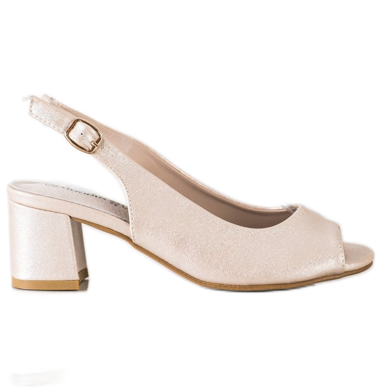 Goodin Gyllene skimrande sandaler beige