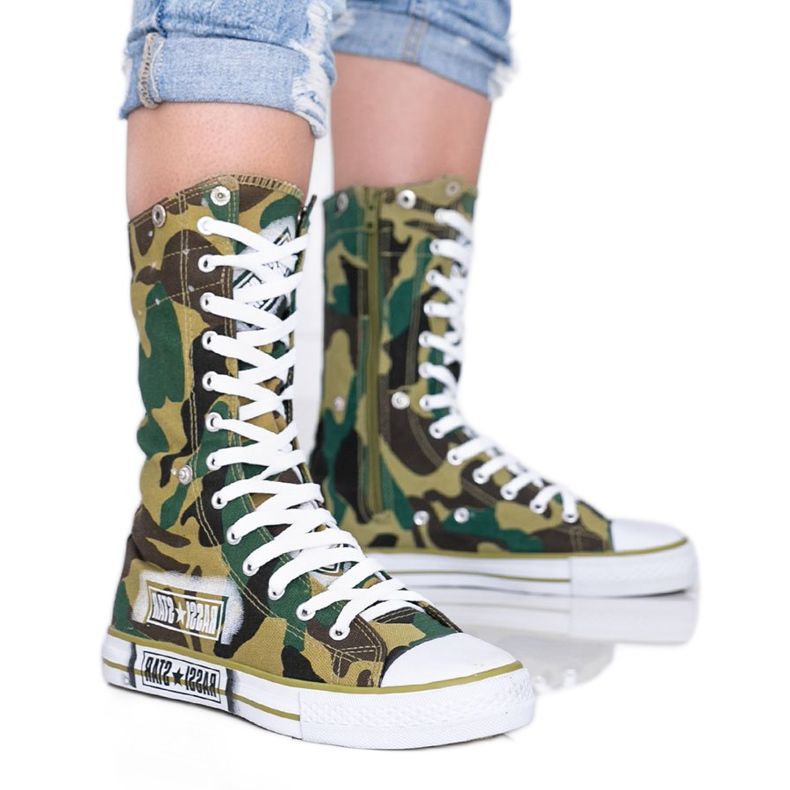 Find Your Self gröna camo sneakers