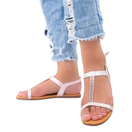 Igi rosa holografiska damsandaler