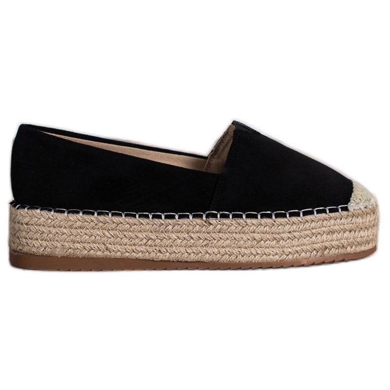 Primavera Espadrilles på plattformen svart