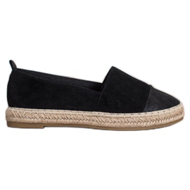 Bestelle Svart mocka Espadrilles