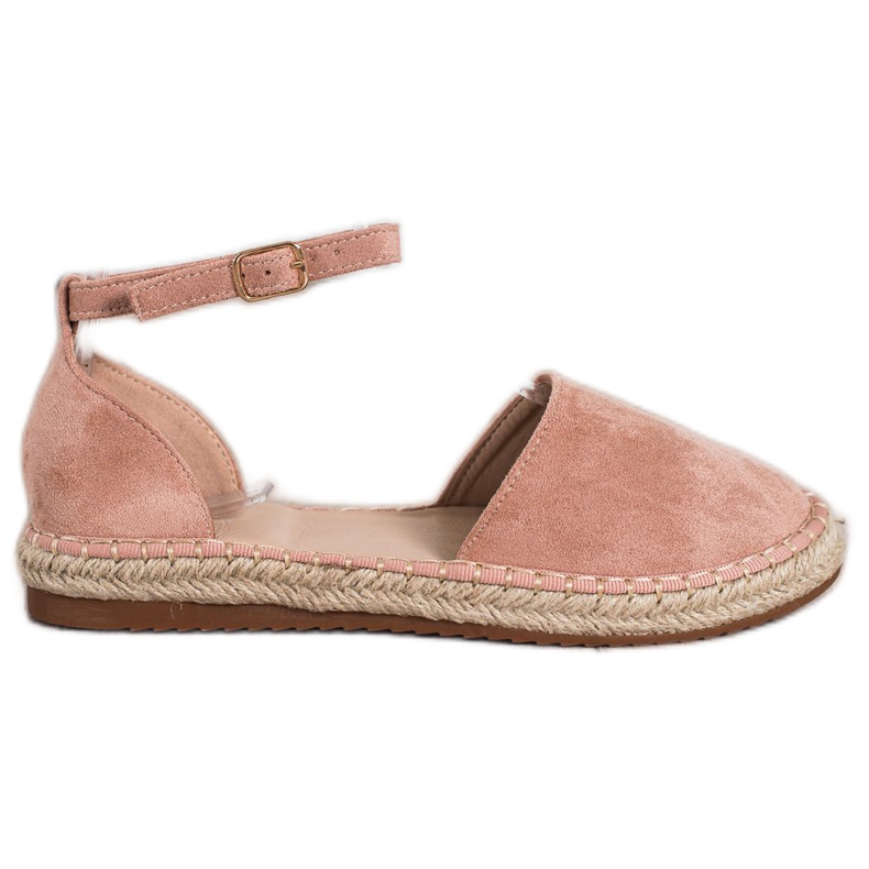 Small Swan Bekväma mocka espadriller rosa
