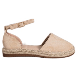 Small Swan Bekväma mocka espadriller brun