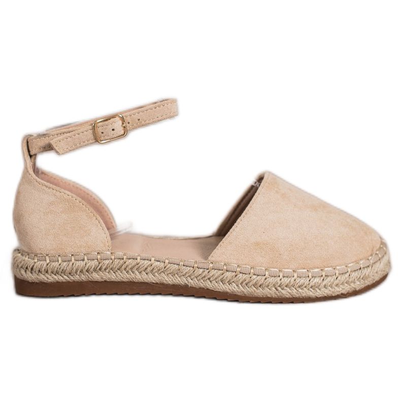 Small Swan Bekväma mocka espadriller brun
