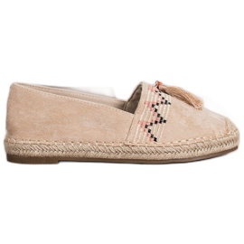 Melisa Espadrilles med fransar beige